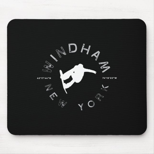 Windham New York Vintag Retro Snowboarding Mousepad (Vorne)