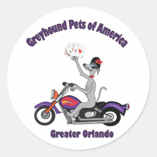 Windhund-Aufkleber Runder Aufkleber