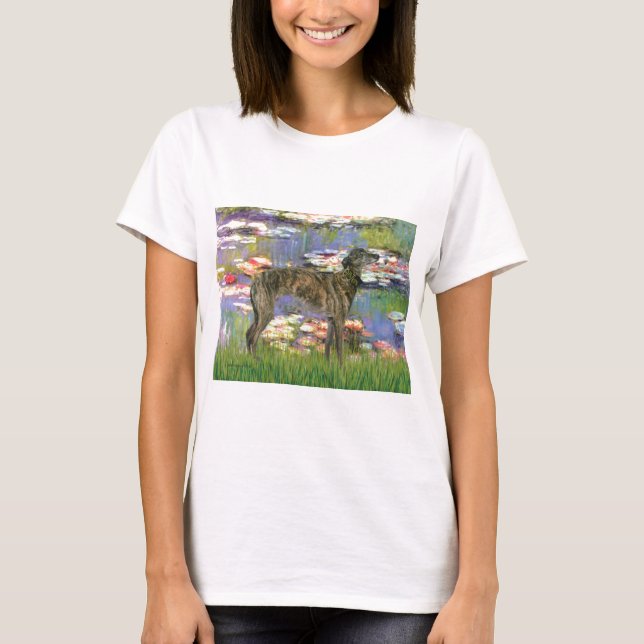 Windhund (br8) - Lilien 2 T-Shirt (Vorderseite)