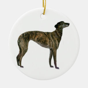 Windhund - Brindle (stehend) Keramik Ornament