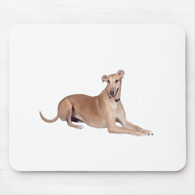 Windhund (fade, liegend) mousepad (Vorne)
