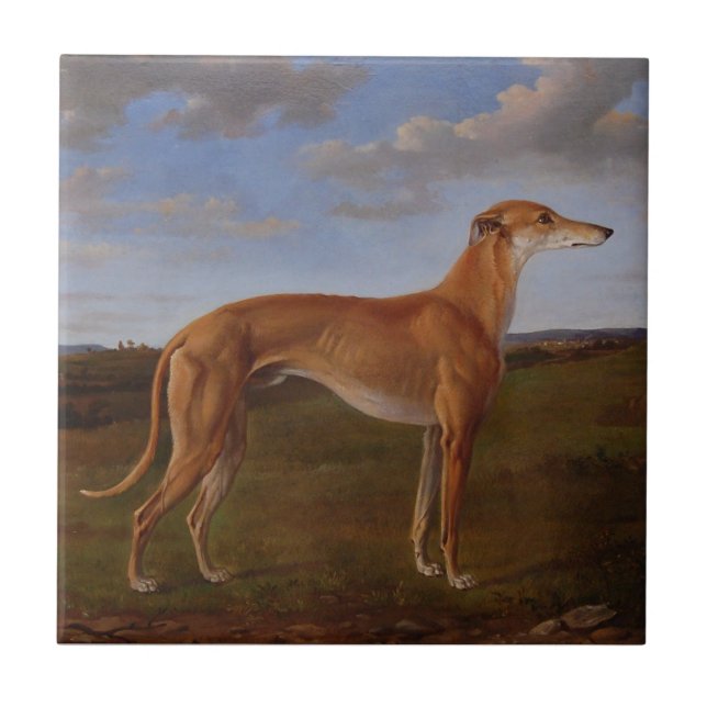 Windhund Fliese (Vorderseite)