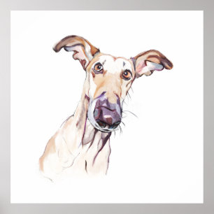 Windhund-Gedenkstätte, Aquarell Poster