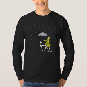 Windhund gehender Hund Windhund-Renn Hunde T-Shirt