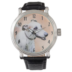 Windhund-Gemälde - Süße originelle Hundekunst Armbanduhr