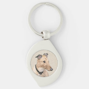 Windhund-Gemälde - Süße originelle Hundekunst Schlüsselanhänger