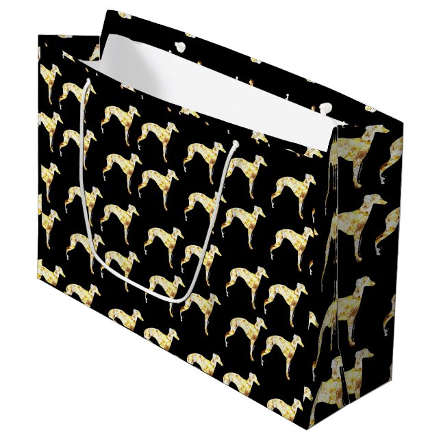Windhund   große geschenktüte (Vorderseite Schrägansicht)