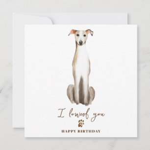 Windhund-Hund-Mama-Welpen-Haustiere Geburtstag Karte