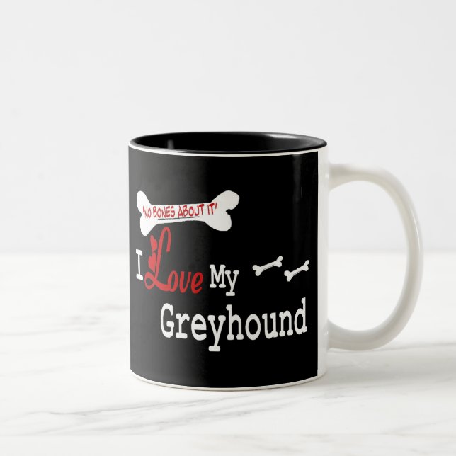 Windhund (I Liebe) Tasse (Rechts)