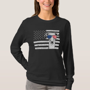 Windhund Iggy Hund 4. Juli US-amerikanische Flagge T-Shirt