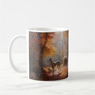 Windhund im Herbst Leaves Fall Inspiriert Kaffeetasse