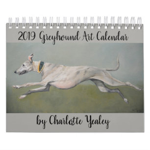 Windhund-Kunst-Kalender 2019 durch Charlotte Kalender