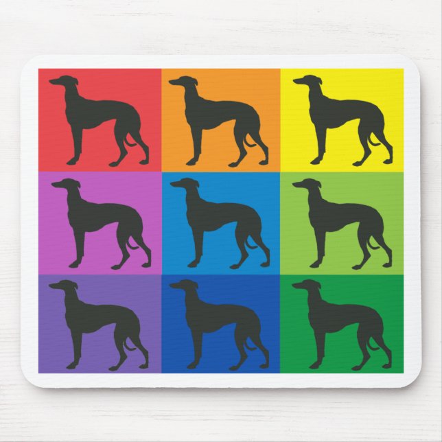 Windhund-Kunst Mousepad (Vorne)