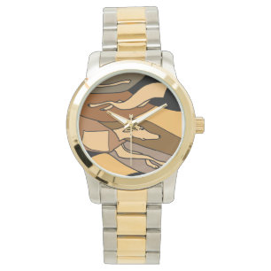 Windhund-Laufenabstrakte Kunst-Uhr Armbanduhr