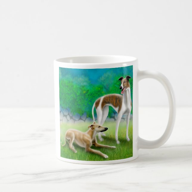 Windhund-LaufenhundeTasse Kaffeetasse (Rechts)
