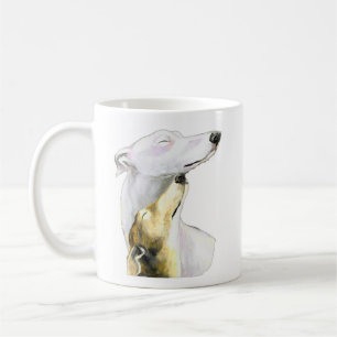 "Windhund-Liebe-" Hundekunst-Tasse Tasse