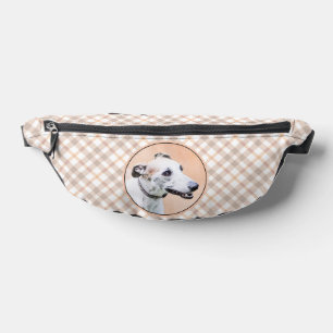 Windhund-Malerei Süßer Rot Weiß Original-Hunde-Kun Bauchtasche