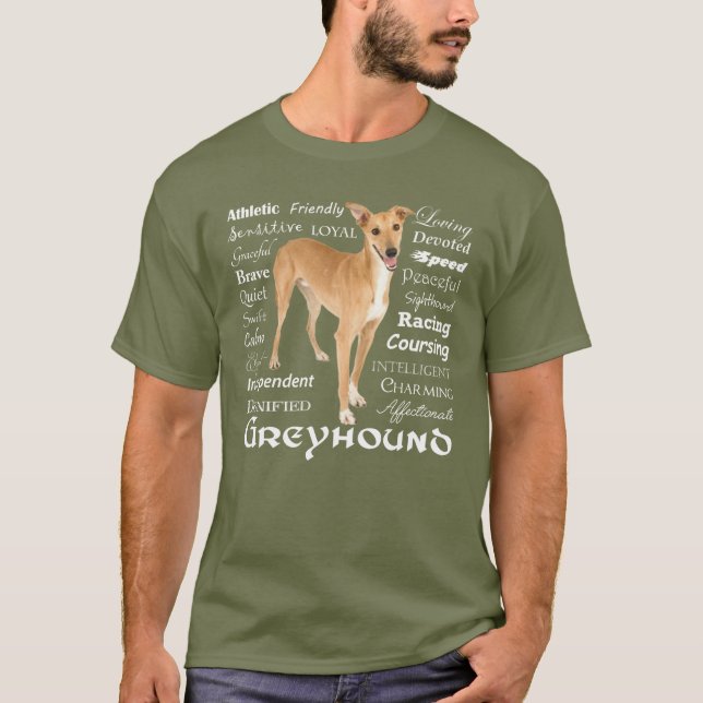 Windhund-Merkmal-T - Shirt (Vorderseite)