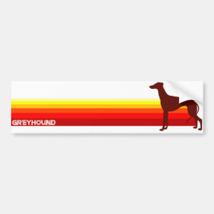 Windhund mit Streifen-Autoaufkleber Autoaufkleber