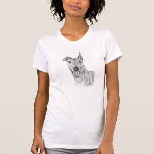 Windhund-Nahaufnahme-Zeichnen T-Shirt