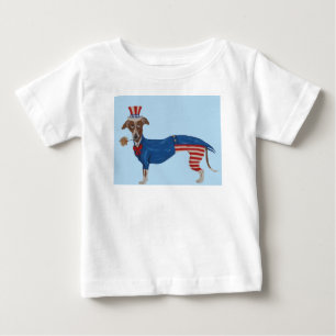 Windhund Onkel Sam Baby T-shirt