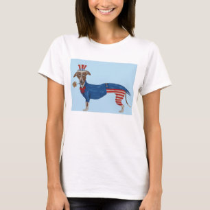 Windhund Onkel Sam T-Shirt