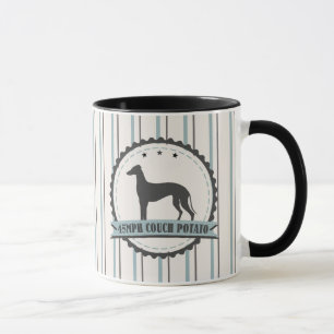 Windhund pensionierter fauler Hund des Tasse