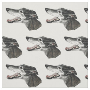 Windhund-Profil-Hundekunst-Gewebe Stoff