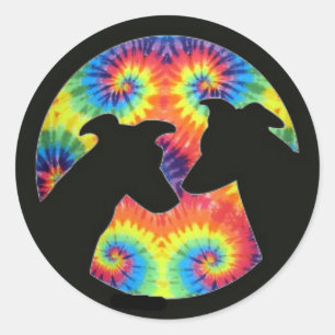 Windhund Runder Aufkleber