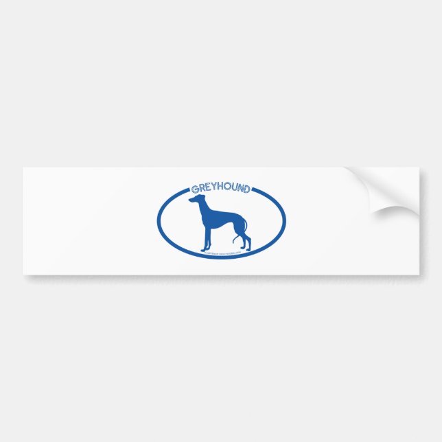 Windhund-Silhouette-Autoaufkleber Autoaufkleber (Vorne)