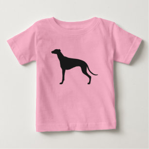 Windhund-Silhouette Baby T-shirt