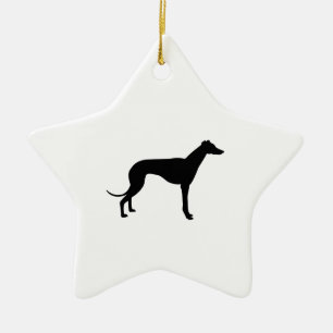 Windhund-Silhouette Keramikornament
