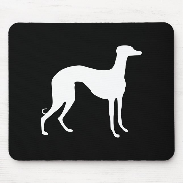 Windhund-Silhouette Mousepad (Vorne)
