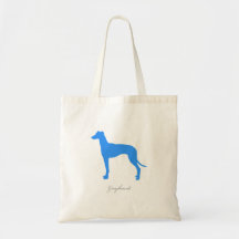 Windhund-Taschen-Tasche (blaue Silhouette)