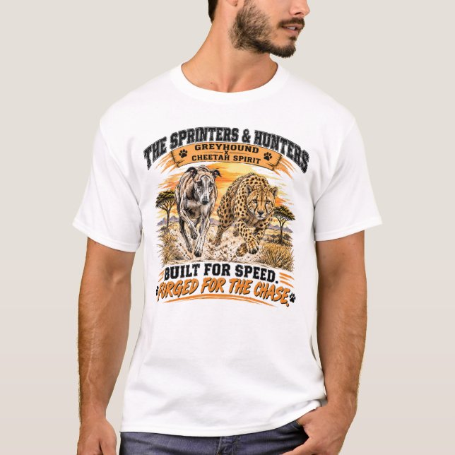 Windhund und Gepard  T-Shirt (Vorderseite)