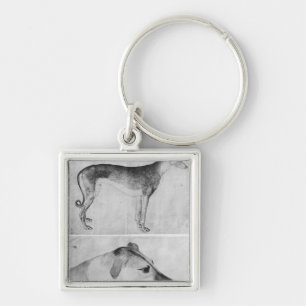 Windhund und Kopf eines Windhunds Schlüsselanhänger