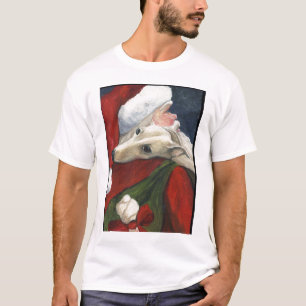 "Windhund-und Sankt" Hundekunst-T - Shirt