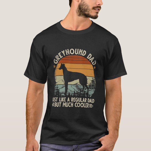 Windhund Vater wie ein regelmäßiger Vater, aber Co T-Shirt (Vorderseite)