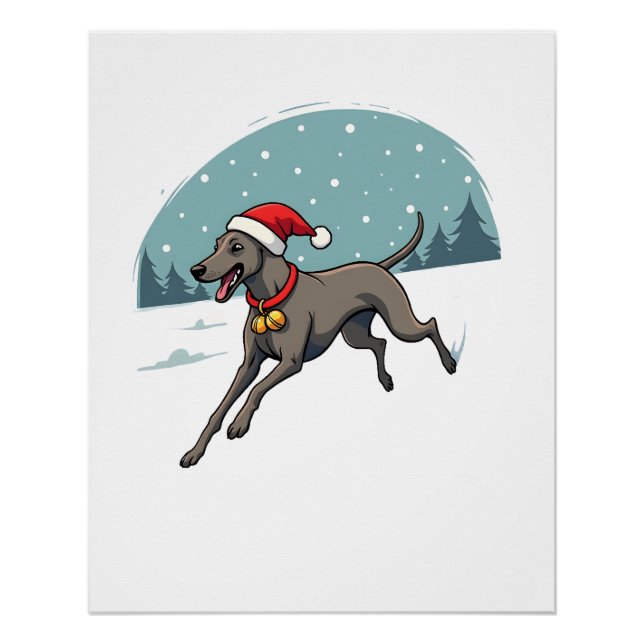 Windhund-Weihnachtssprint Poster (Vorderseite)