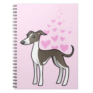 Windhund/Whippet/italienischer Windhund-Liebe Notizblock