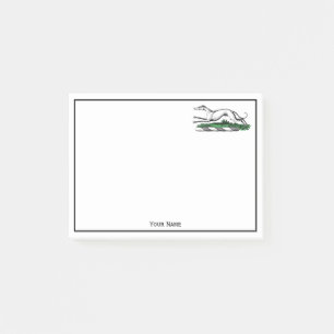 Windhund Whippet Laufend Heraldik-Wappen-Emblem Post-it Klebezettel