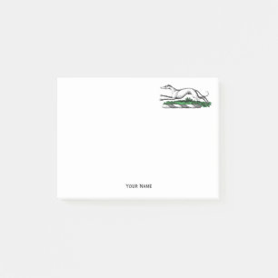 Windhund Whippet Laufend Heraldik-Wappen-Emblem Post-it Klebezettel