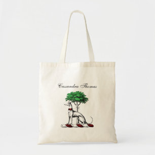Windhund Whippet Mit Baum Heraldischem Wappen Embl Tragetasche