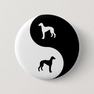 Windhund Yin Yang Button