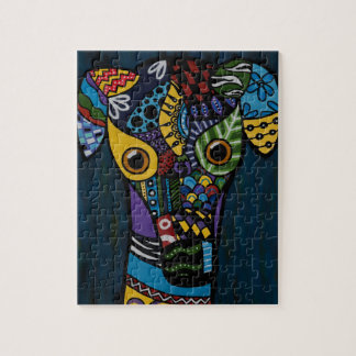 Windhund - zurückgezogen, Windhund-Rettung laufend Puzzle