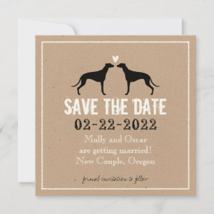 Windhunde Hochzeit Termin vormerken Save The Date