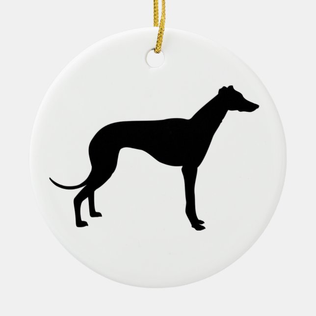 Windhunde Keramik Ornament (Vorne)