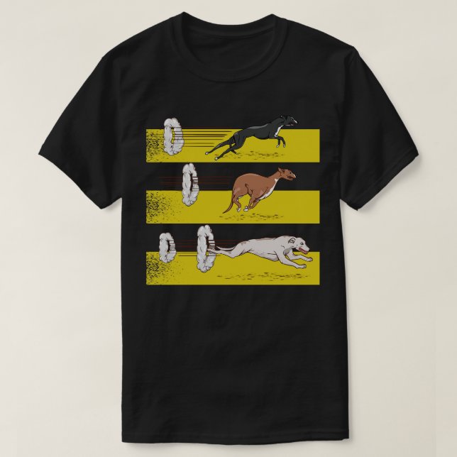 Windhunde laufen T-Shirt (Design vorne)