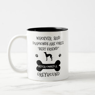 Windhunde sind die beste Freundin eines Mädchens Zweifarbige Tasse