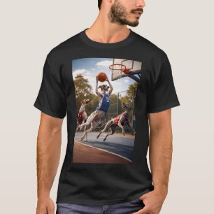 Windhunde spielen Basketball T-Shirt